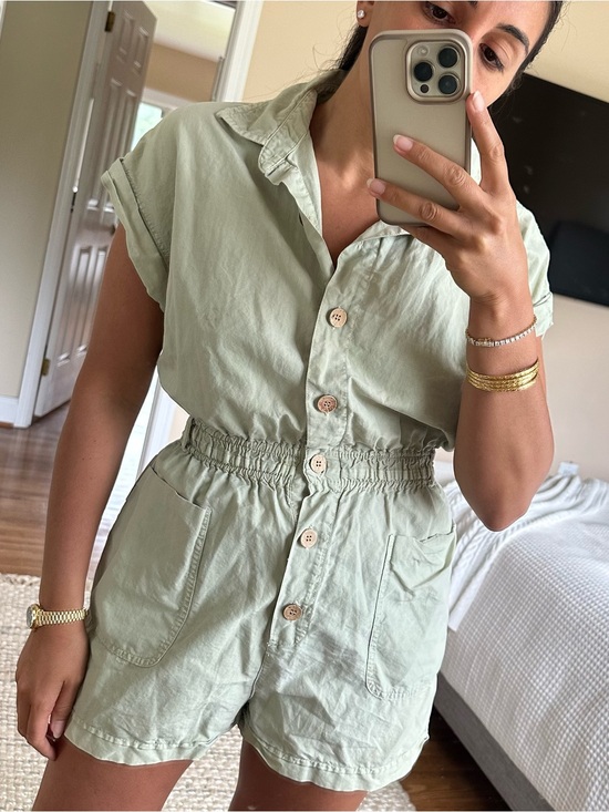 Zara Pants - Zara Linen Green Romper